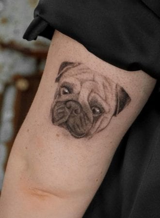 Tattoo micro realismo perro