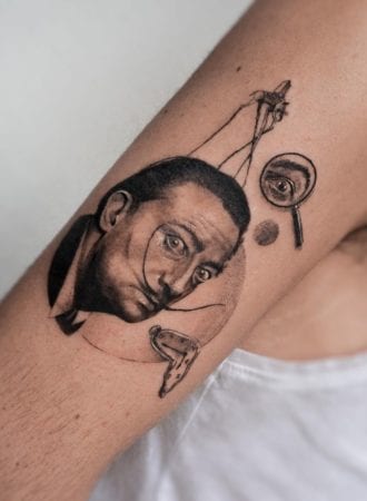 Tattoo micro realismo Dali
