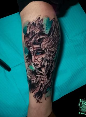 tattoo retrato vikinga