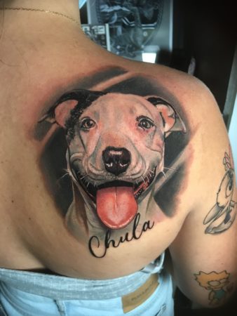 tattoo perro realista