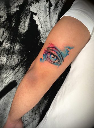 tattoo ojo acuarela