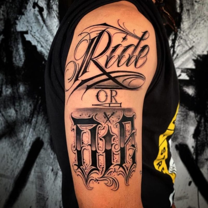 Tattoo lettering Ride