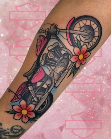 Tattoo Pink Harley Davidson