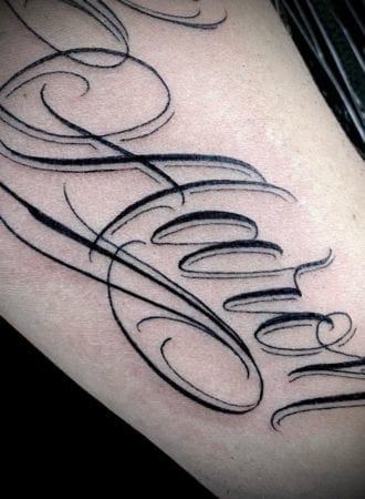 Tattoo Lettering Aaron