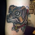 Tattoo tradicional perro