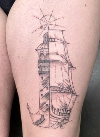 Tattoo Barco faro