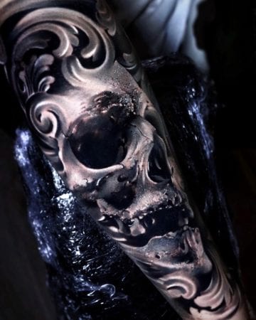 Tattoo Skull contemporary vision of realism