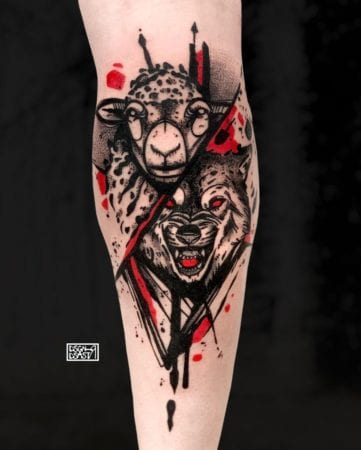 Tattoo sketch animal
