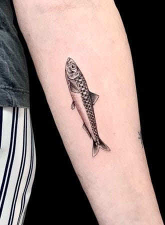 dotwork tattoo fish