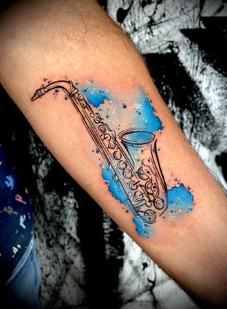 tattoo saxofon