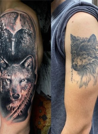 tattoo cover lobo