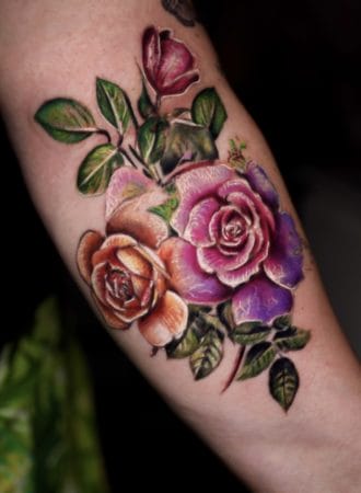 tattoo rosas color