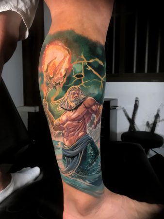 tattoo Poseidon realista
