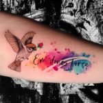 tattoo pájaro y acuarelas