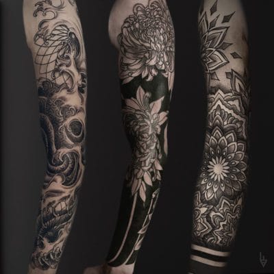 Tatuaje geometría manga completa