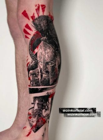 Tattoo gladiador trash polka