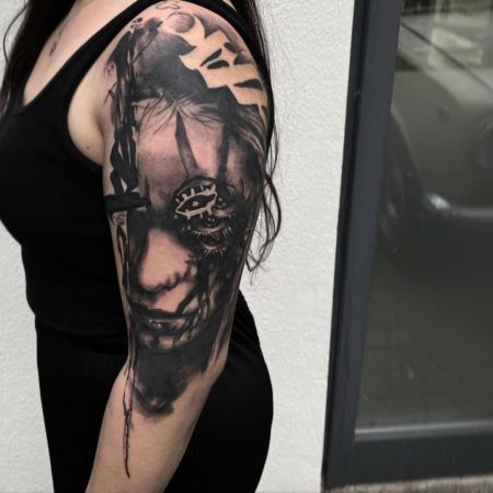 tattoo retrato abstracto