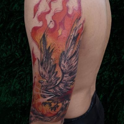 tattoo fénix color