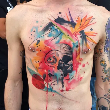 Tatuaje estilo acuarela en Barcelona