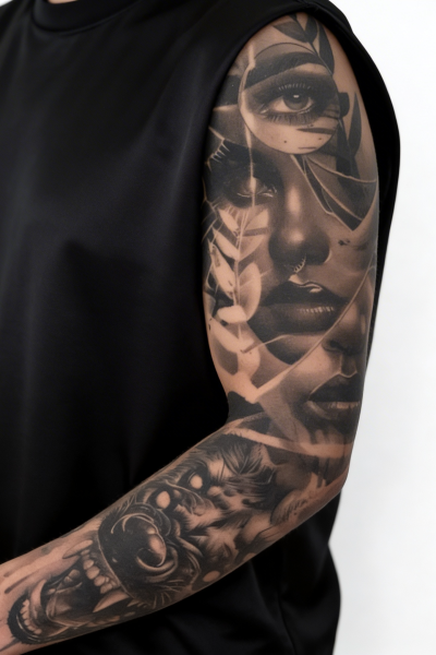 Tatuaje completo en la manga